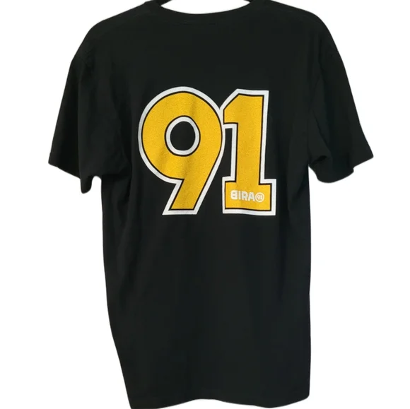 Birra Monkey #91 Soccer T-Shirt Size Small Black Yellow - Picture 2 of 4